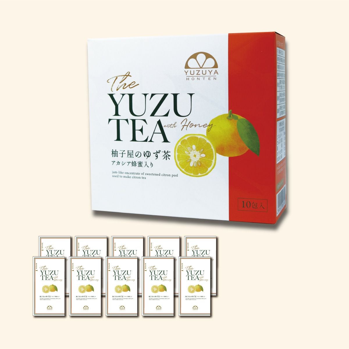 ゆず茶（飲み切り30g）専用BOX10包入×5セット(個包装小分けスティック