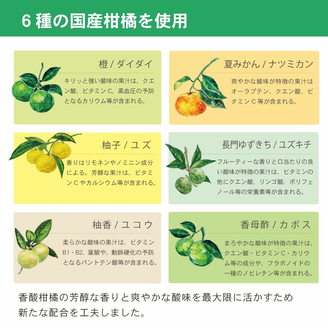 通常購入】柑橘習慣（900ml）6本 | 柚子屋本店ONLINE STORE